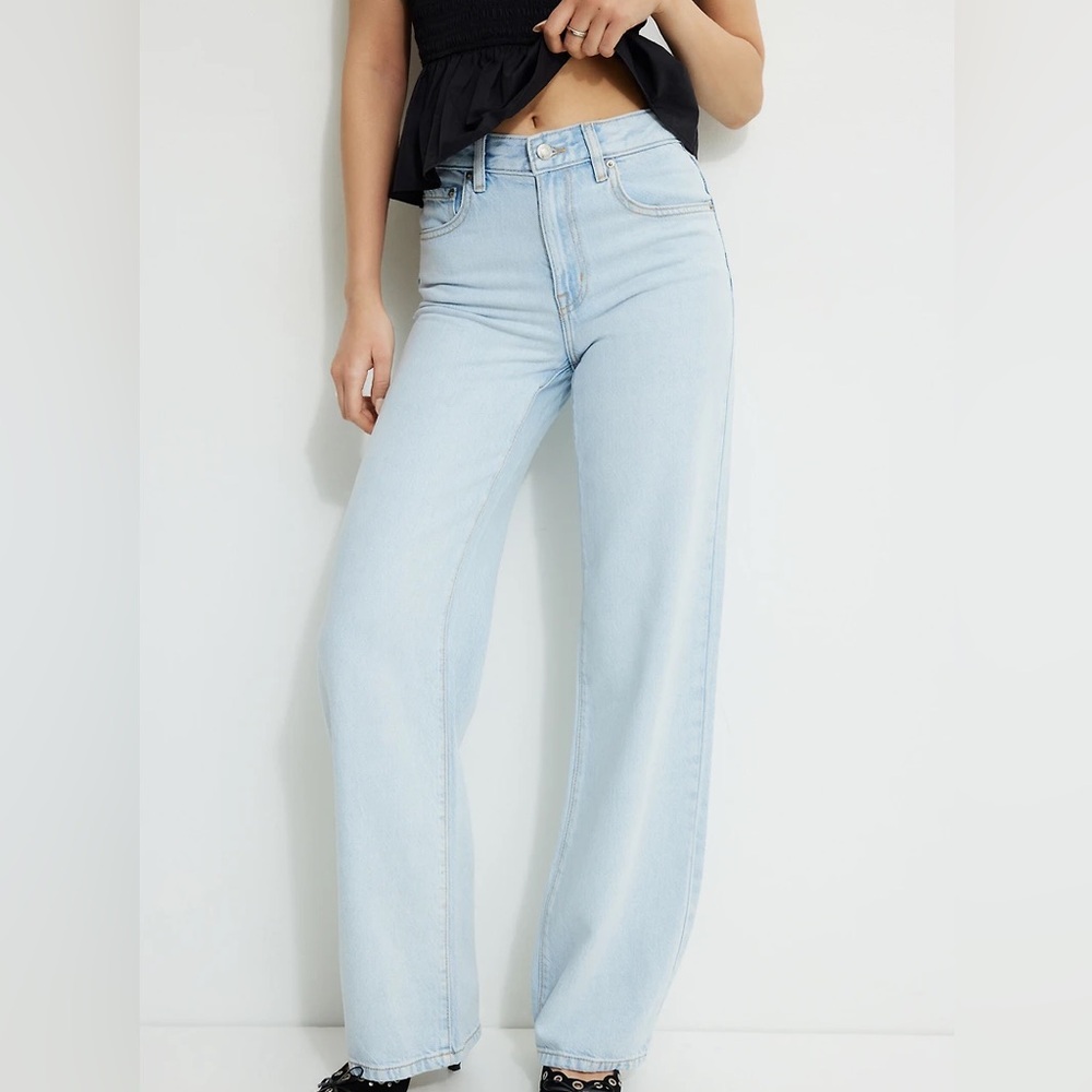 Dynamite Sky Blue Wide Leg Jeans